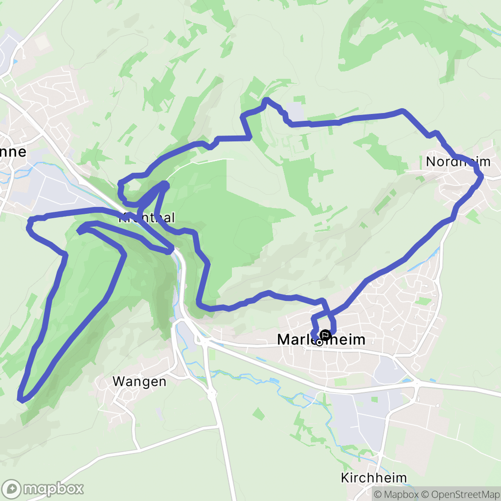 Marlenheim : carte du parcours de randonnée - France