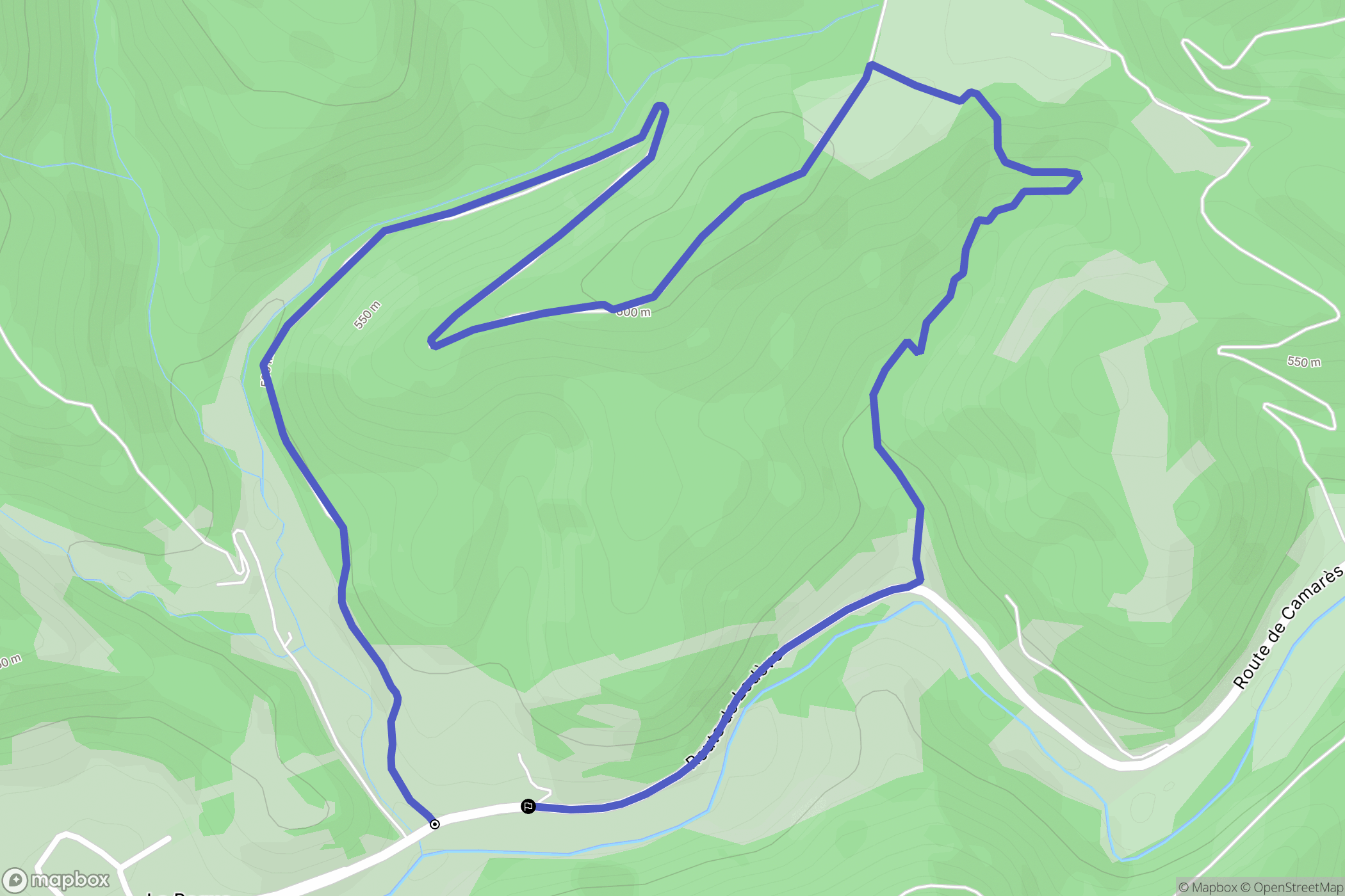 Fayet : carte du parcours de randonnée - France