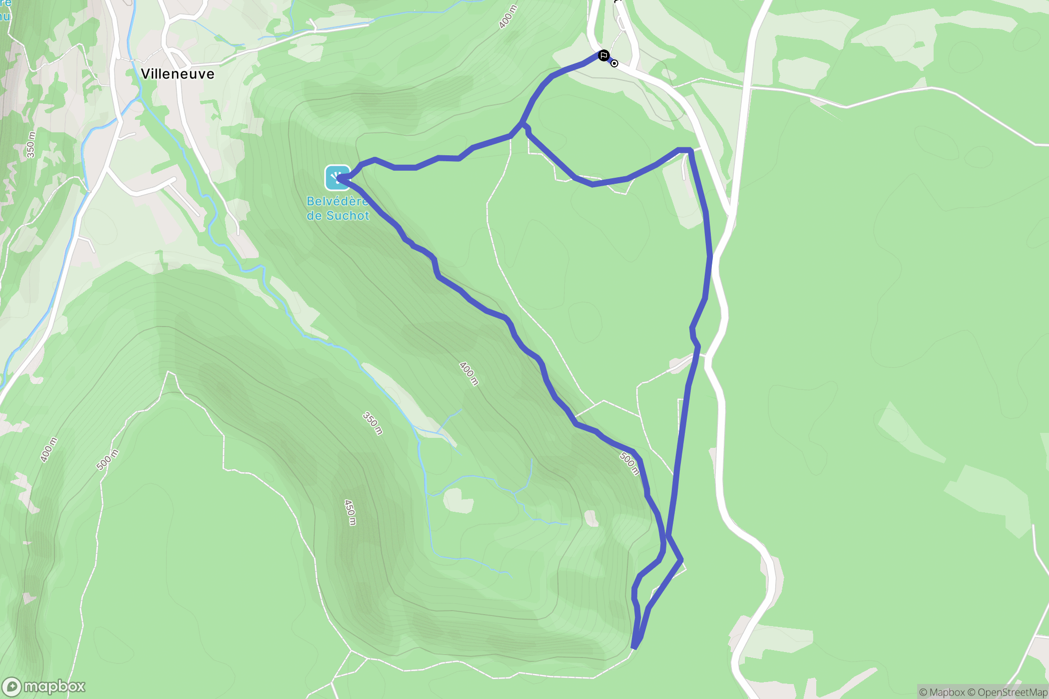 Baume-les-Messieurs : carte du parcours de randonnée - France