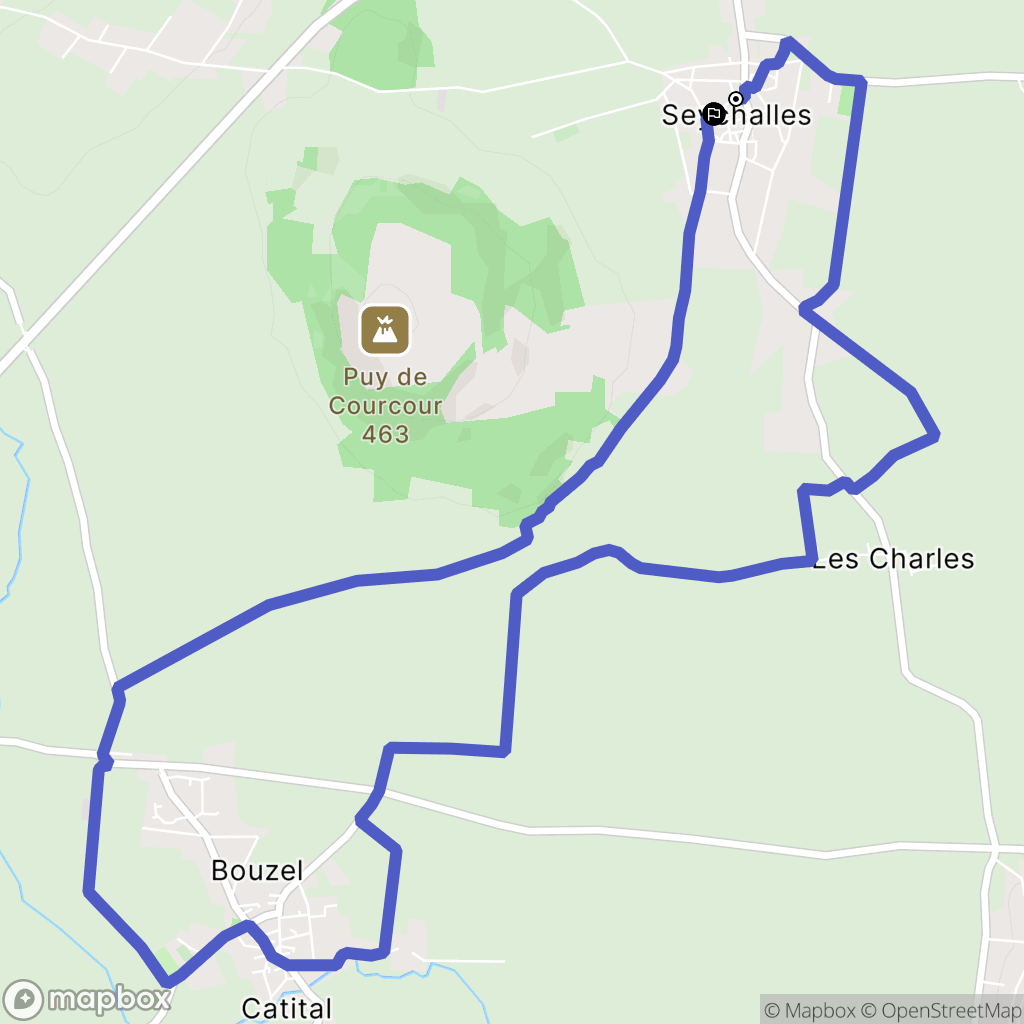Seychalles : carte du parcours de randonnée - France