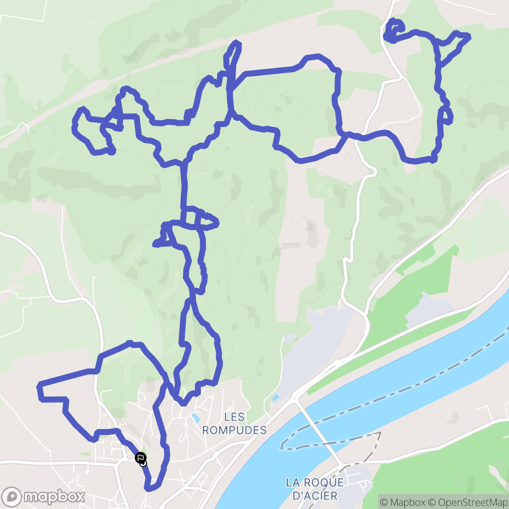 Aramon : carte du parcours de randonnée - France