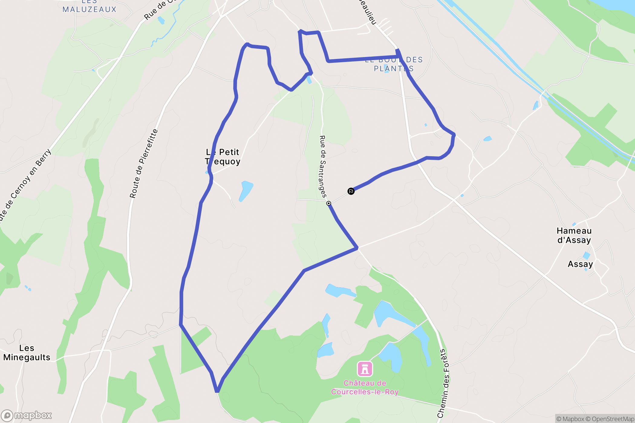 Châtillon-sur-Loire : carte du parcours de randonnée - France