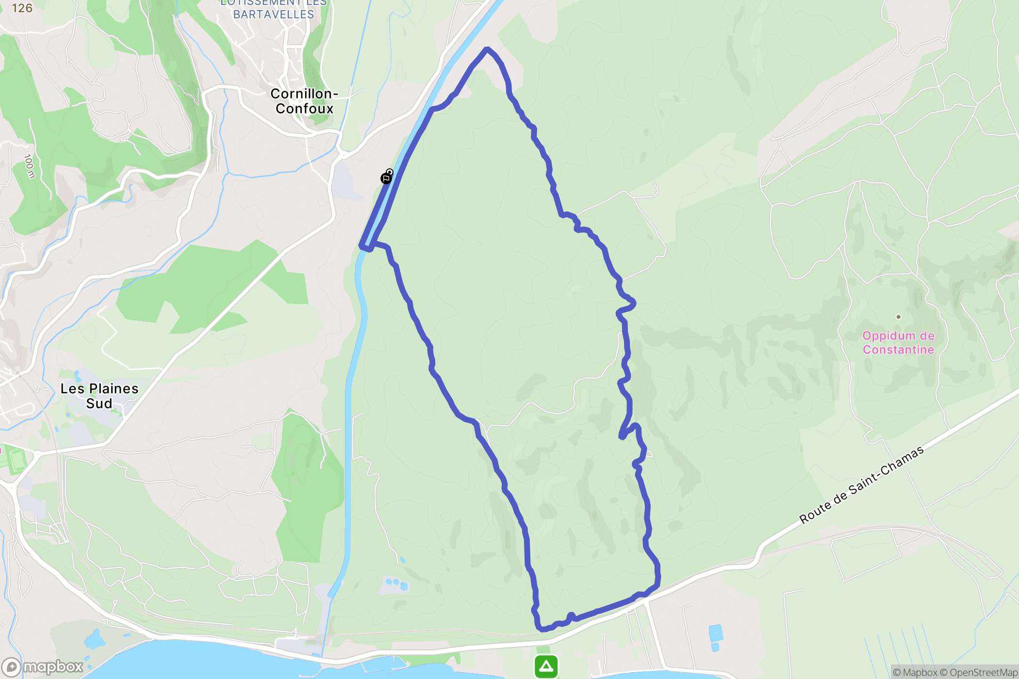 Saint-Chamas : carte du parcours de randonnée - France