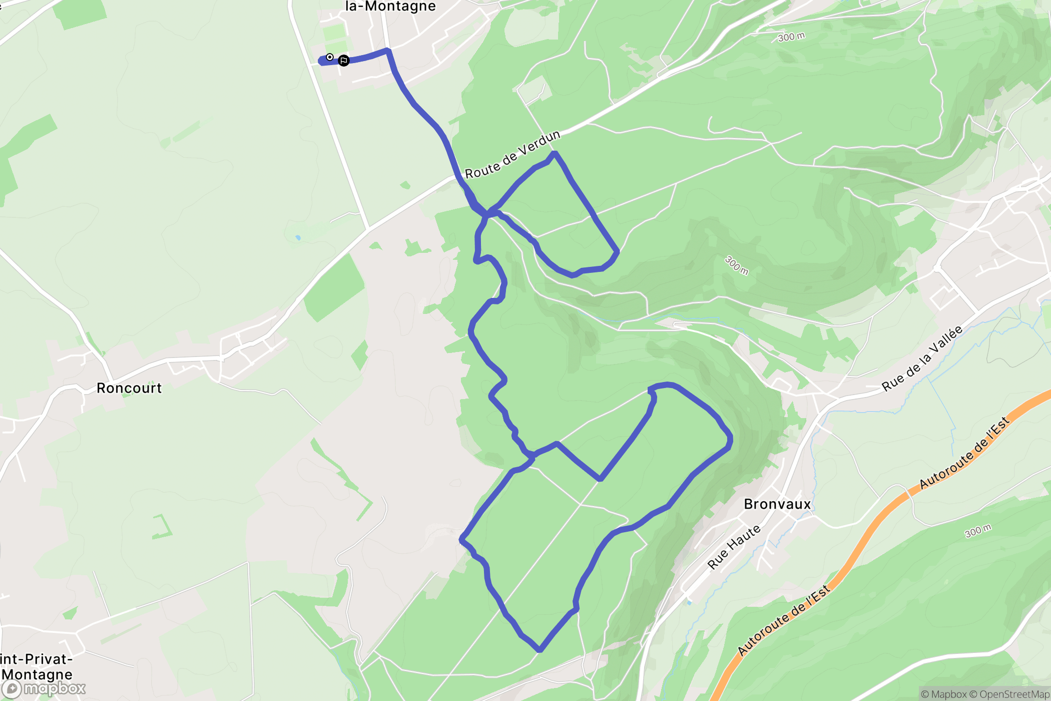 Amnéville : carte du parcours de randonnée - France
