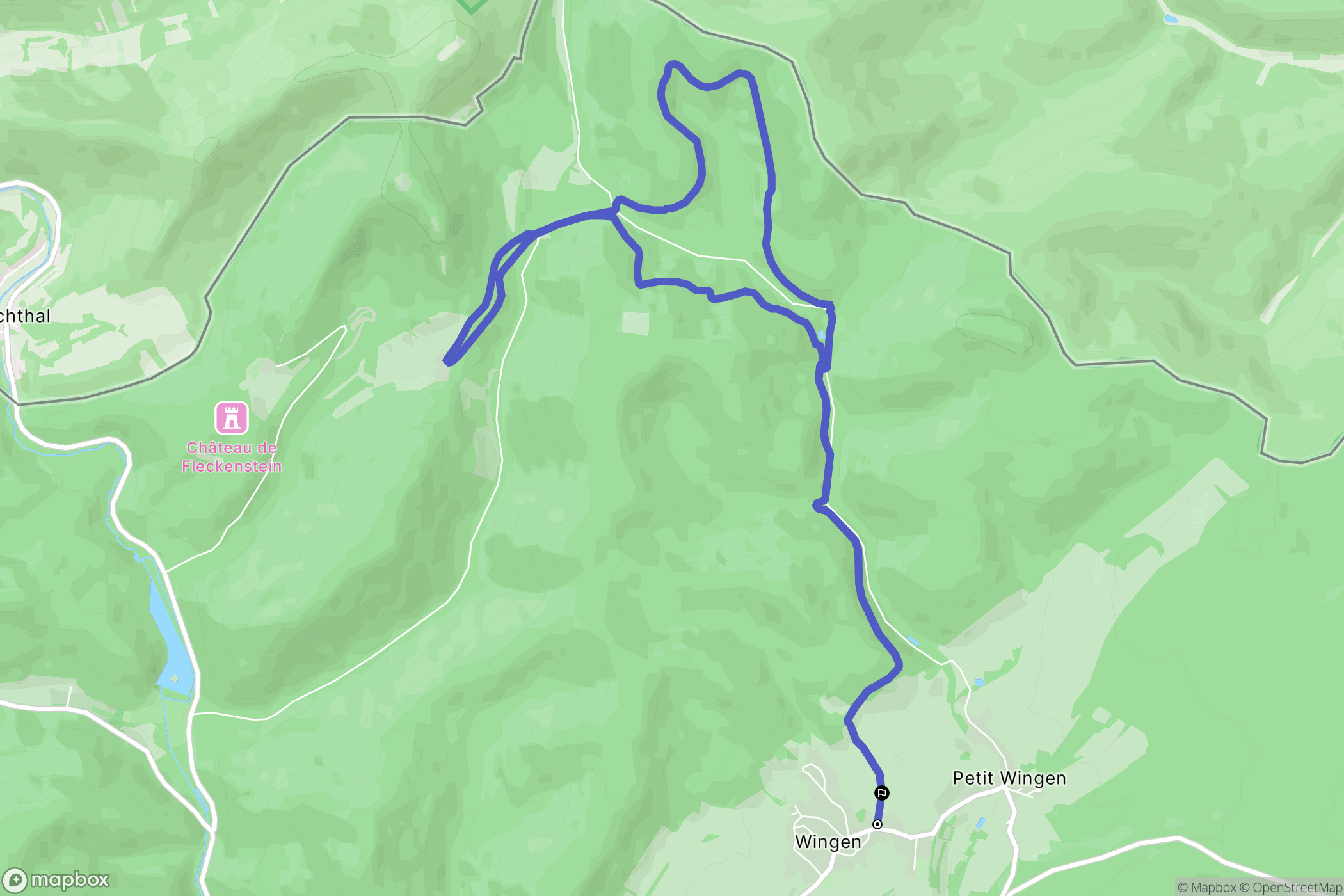 Wingen : carte du parcours de randonnée - France