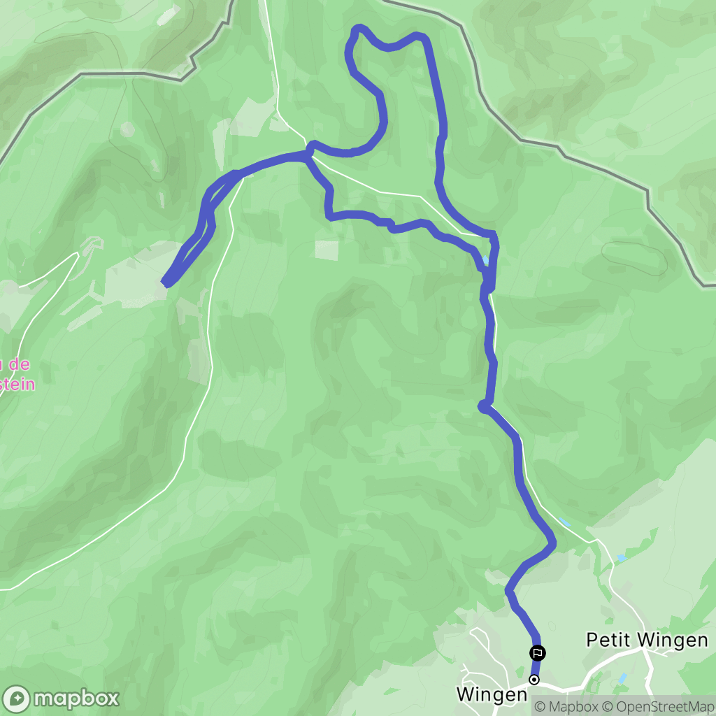 Wingen : carte du parcours de randonnée - France