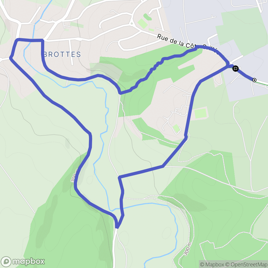 Chaumont : carte du parcours de randonnée - France