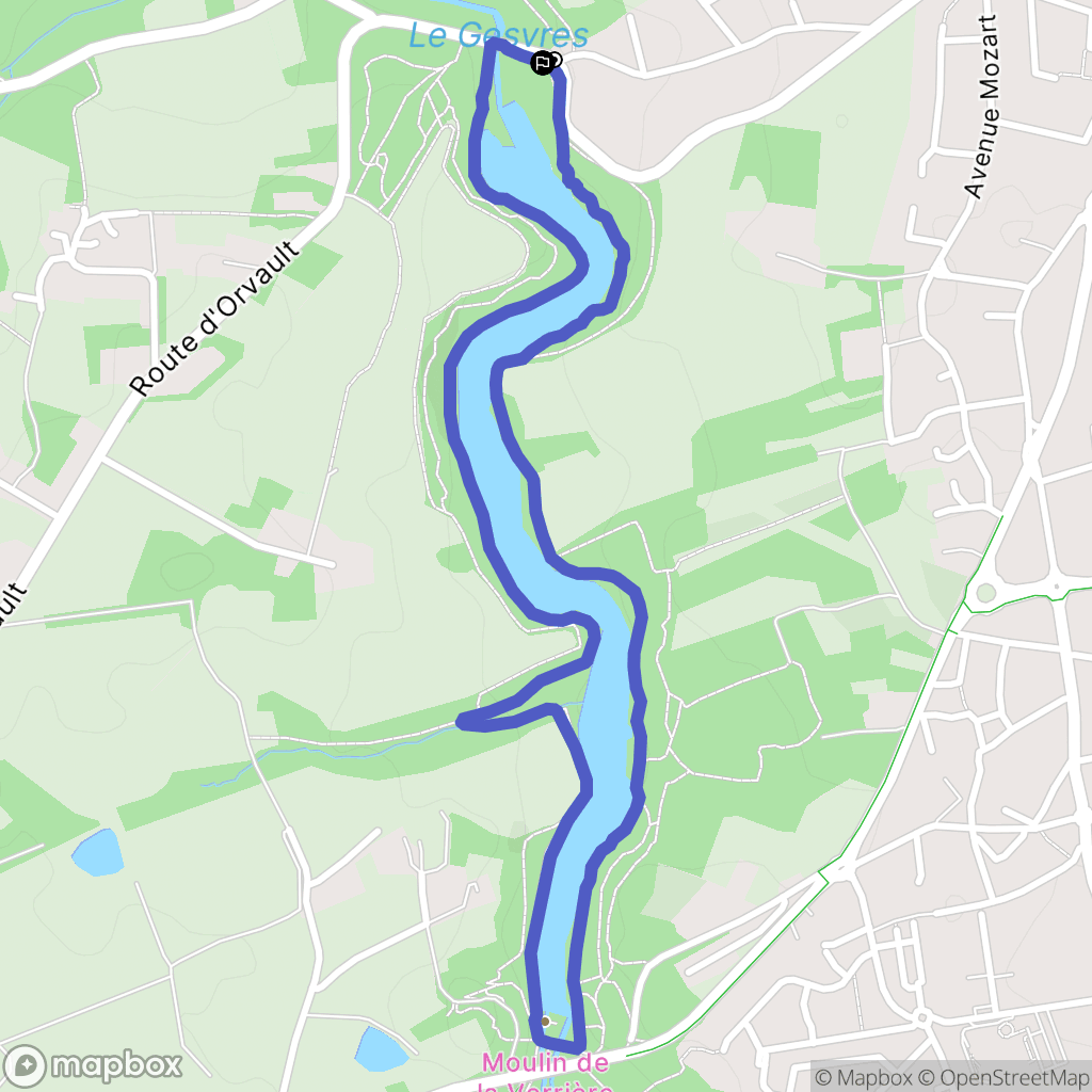 La Chapelle-sur-Erdre : carte du parcours de randonnée - France