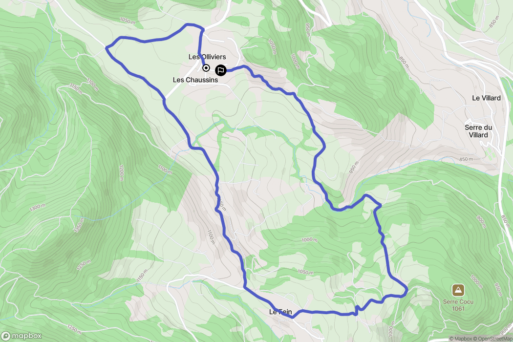 Chorges : carte du parcours de randonnée - France