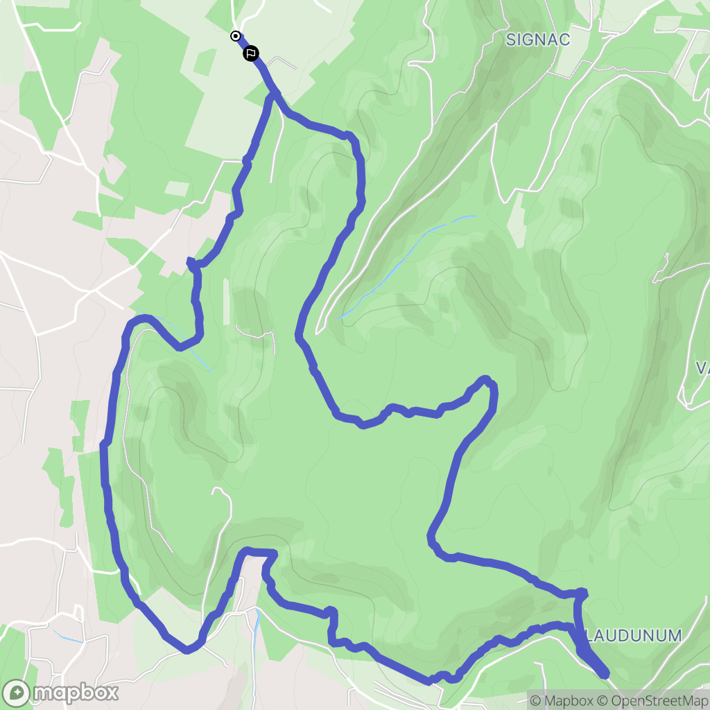 Bagnols-sur-Cèze : carte du parcours de randonnée - France