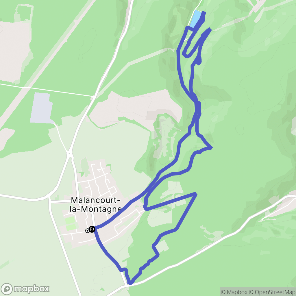 Amnéville : carte du parcours de randonnée - France