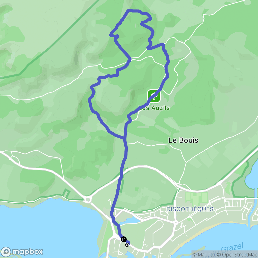 Gruissan : carte du parcours de randonnée - France