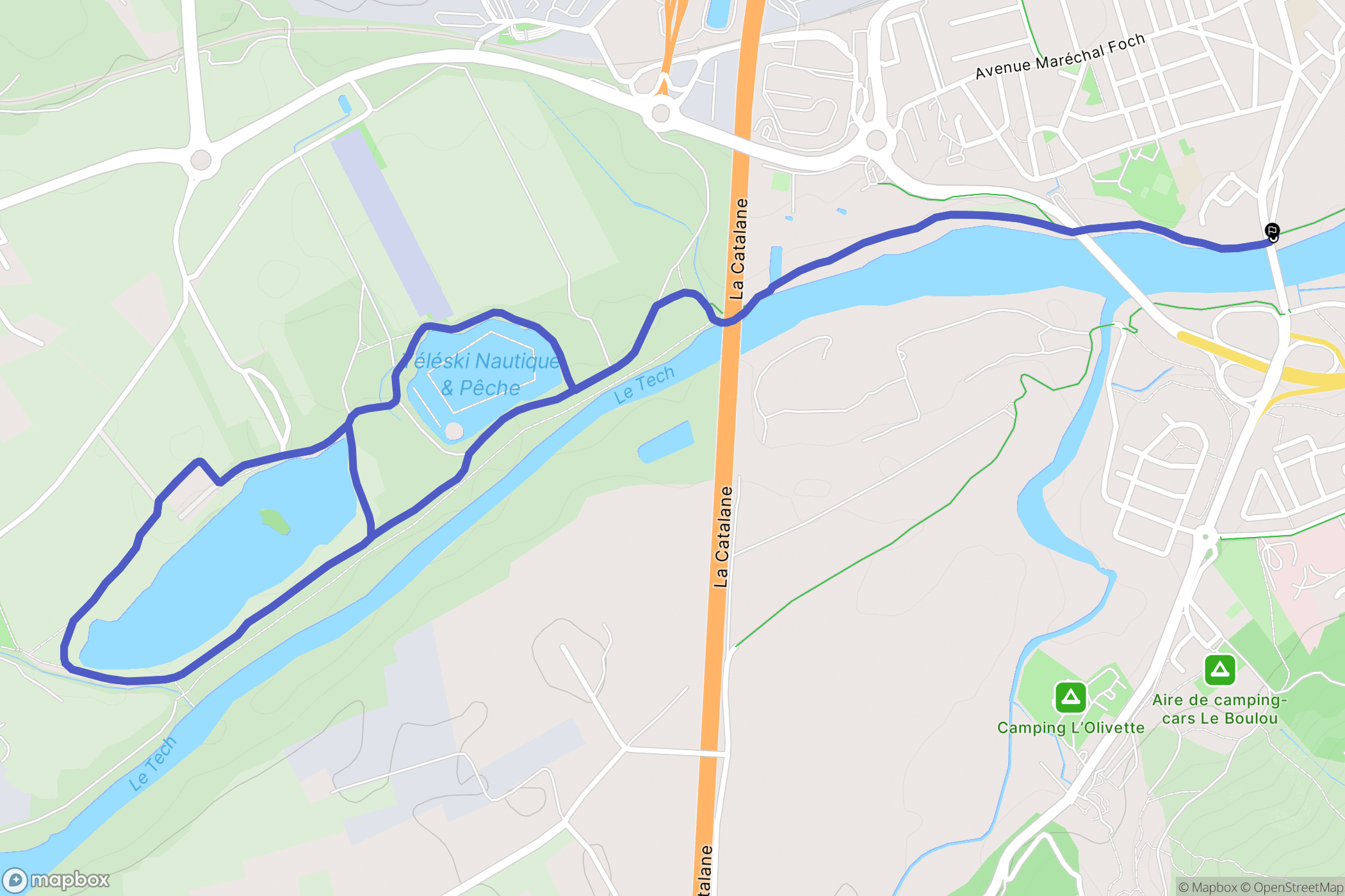 Le Boulou : carte du parcours de randonnée - France