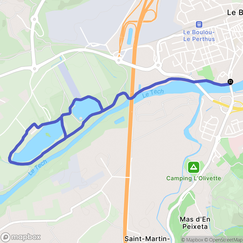 Le Boulou : carte du parcours de randonnée - France