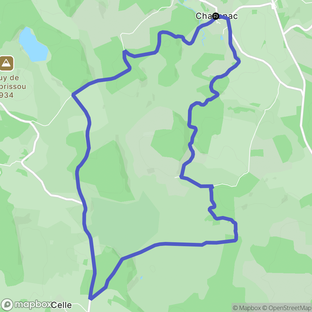 Chavanac : carte du parcours de randonnée - France