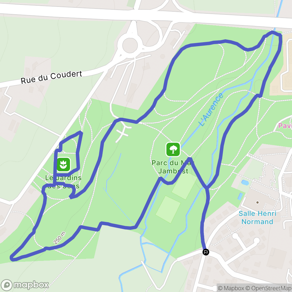 Limoges : carte du parcours de randonnée - France