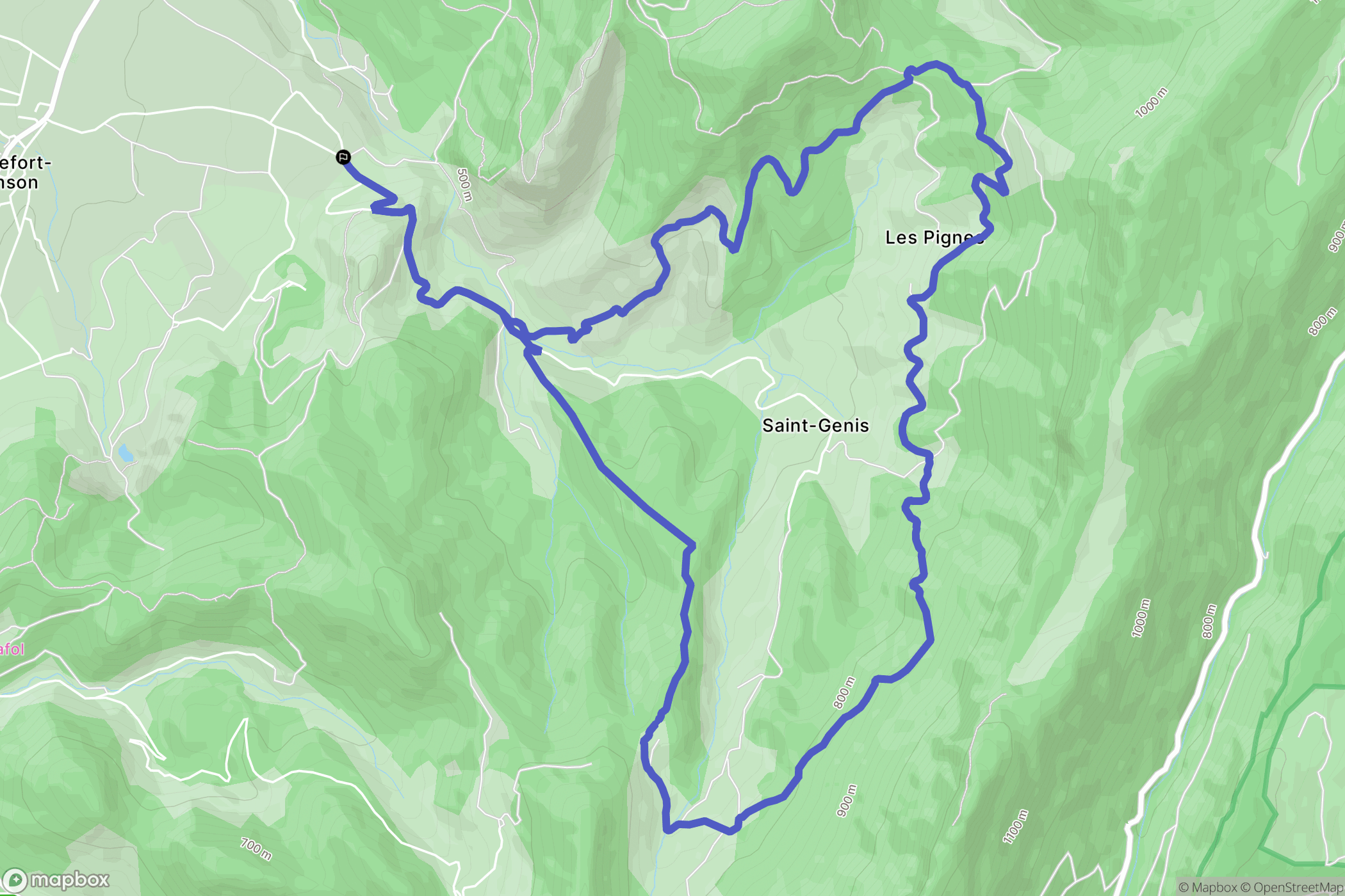 Rochefort-Samson : carte du parcours de randonnée - France
