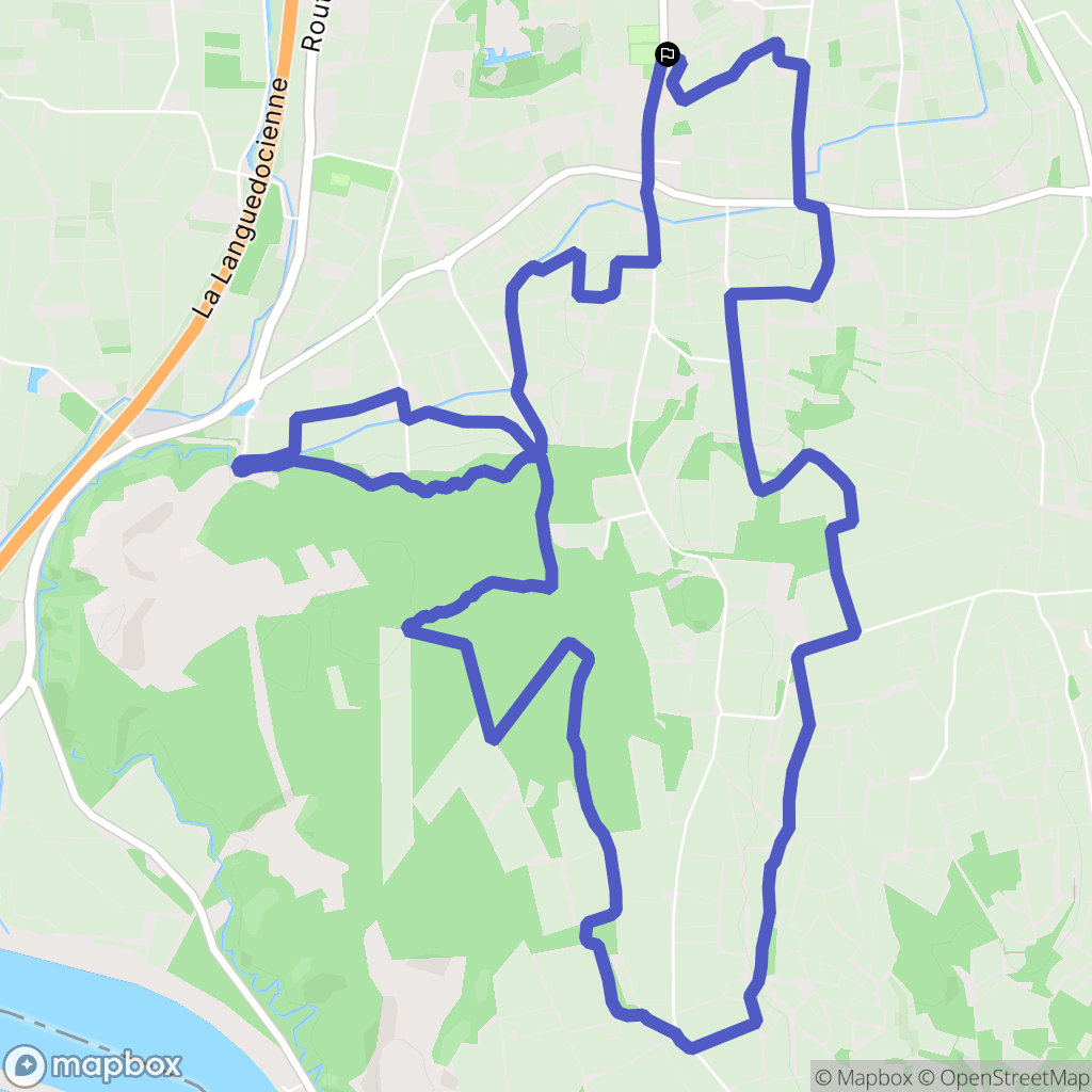 Orange : carte du parcours de randonnée - France