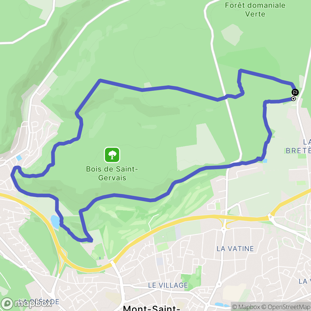 Bois-Guillaume : carte du parcours de randonnée - France