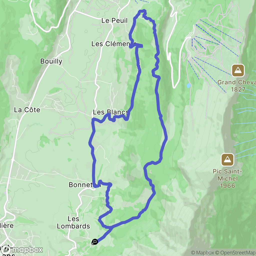 Villard-de-Lans : carte du parcours de randonnée - France
