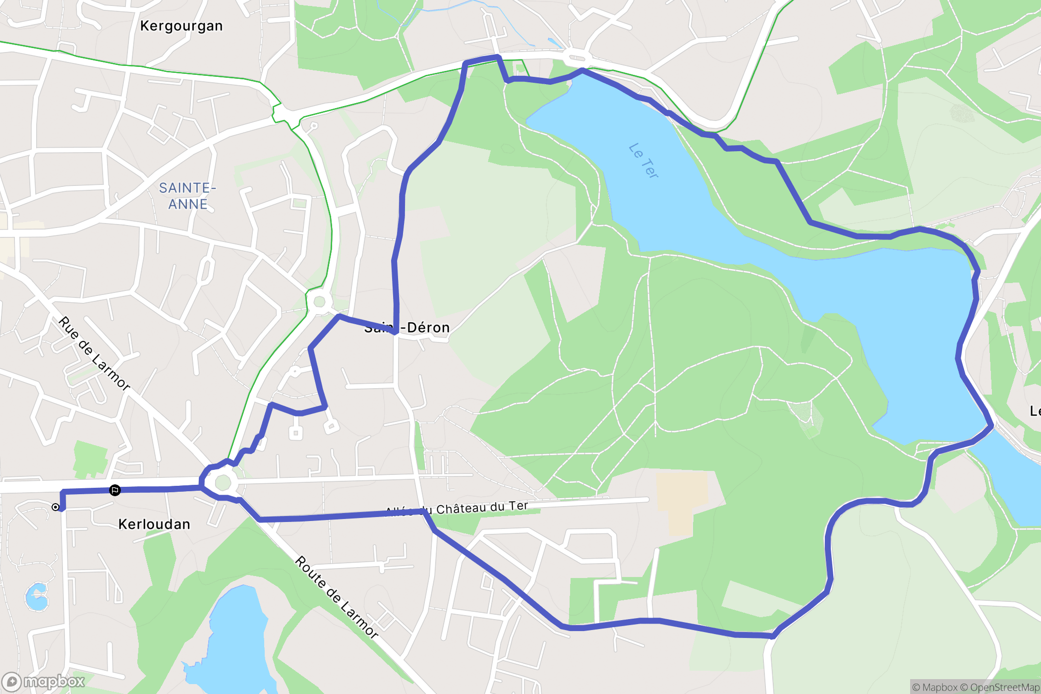 Ploemeur : carte du parcours de randonnée - France
