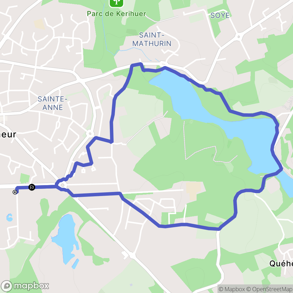 Ploemeur : carte du parcours de randonnée - France