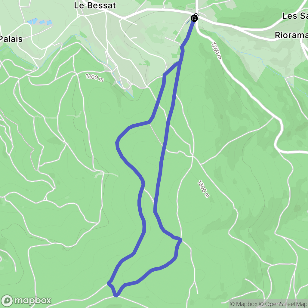 Thélis-la-Combe : carte du parcours de randonnée - France