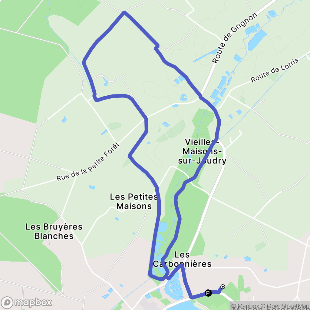 Vieilles-Maisons-sur-Joudry : carte du parcours de randonnée - France