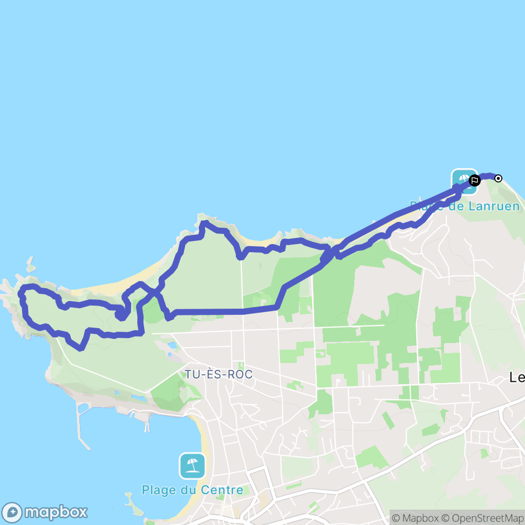 Erquy : carte du parcours de randonnée - France