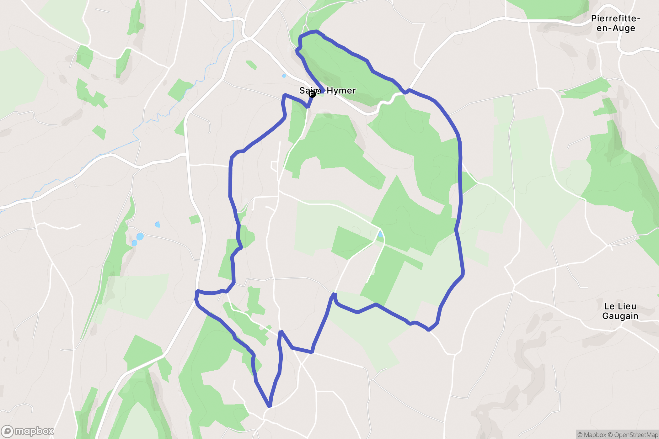 Saint-Hymer : carte du parcours de randonnée - France