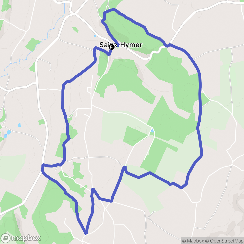 Saint-Hymer : carte du parcours de randonnée - France