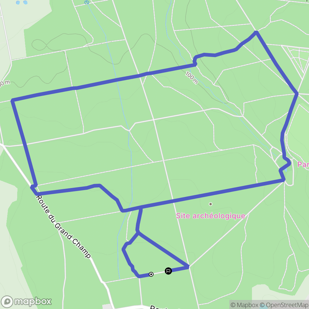 Grimbosq : carte du parcours de randonnée - France