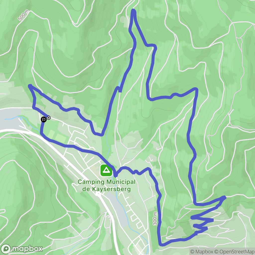 Kaysersberg : carte du parcours de randonnée - France