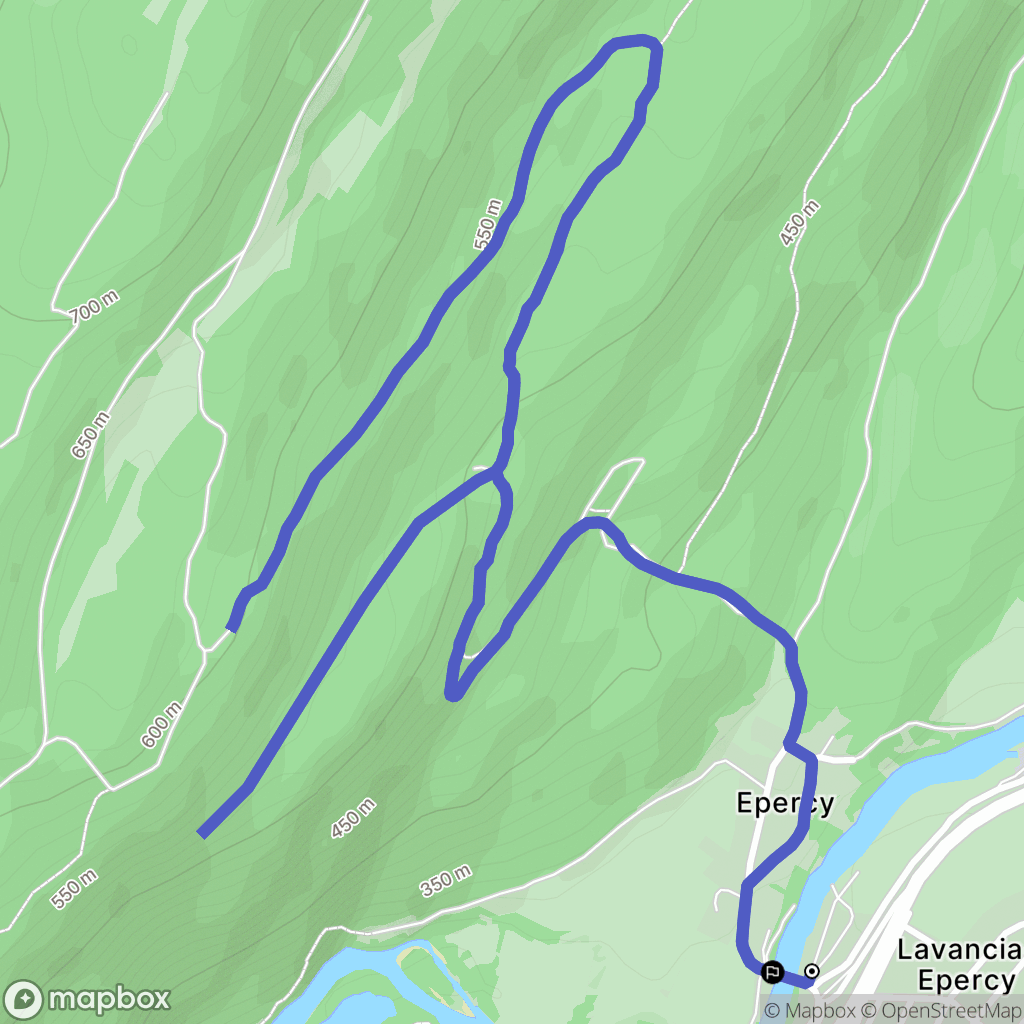 Lavancia-Epercy : carte du parcours de randonnée - France
