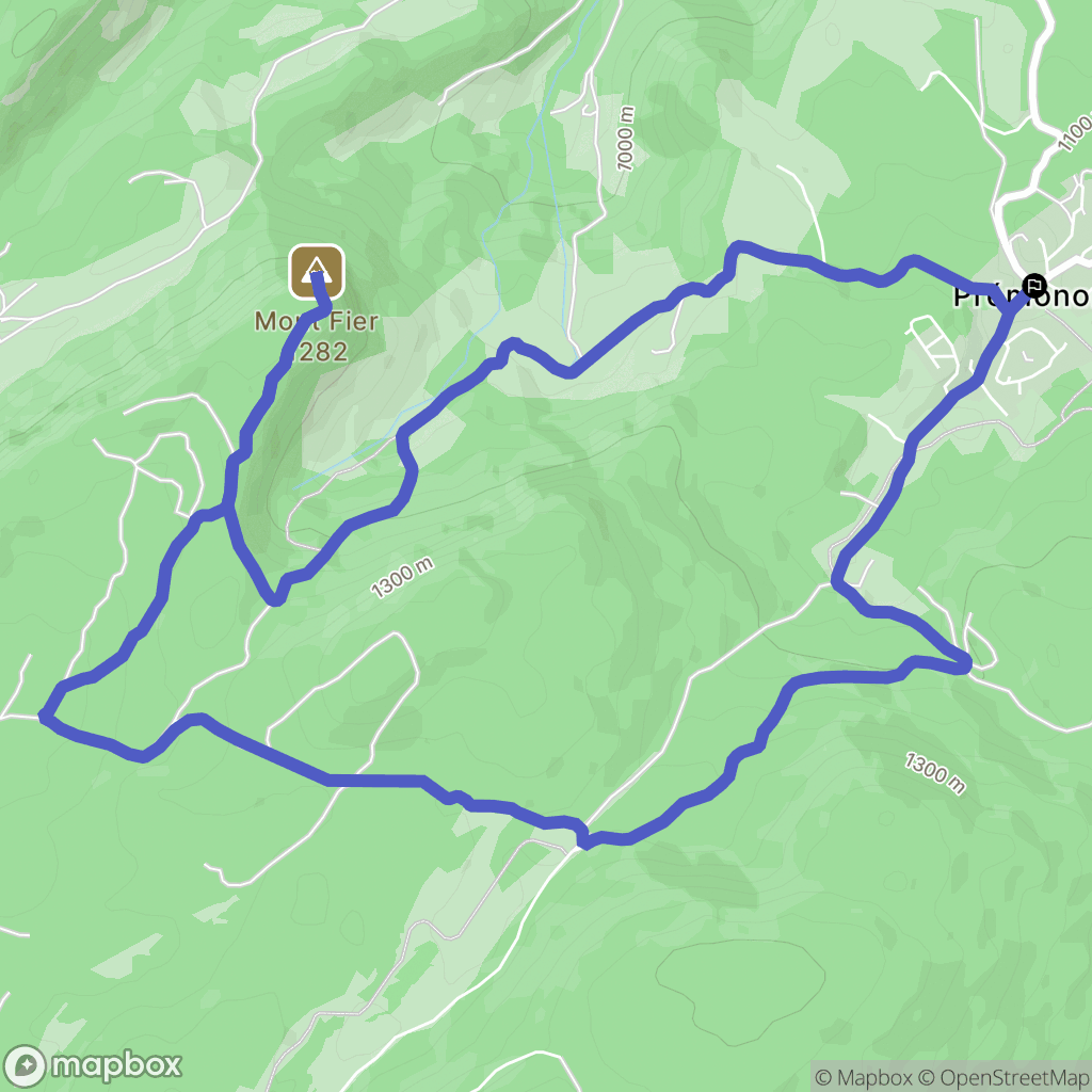 Prémanon : carte du parcours de randonnée - France