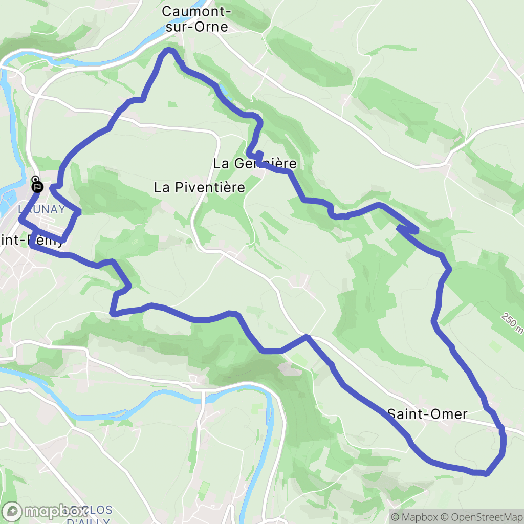 Saint-Remy : carte du parcours de randonnée - France