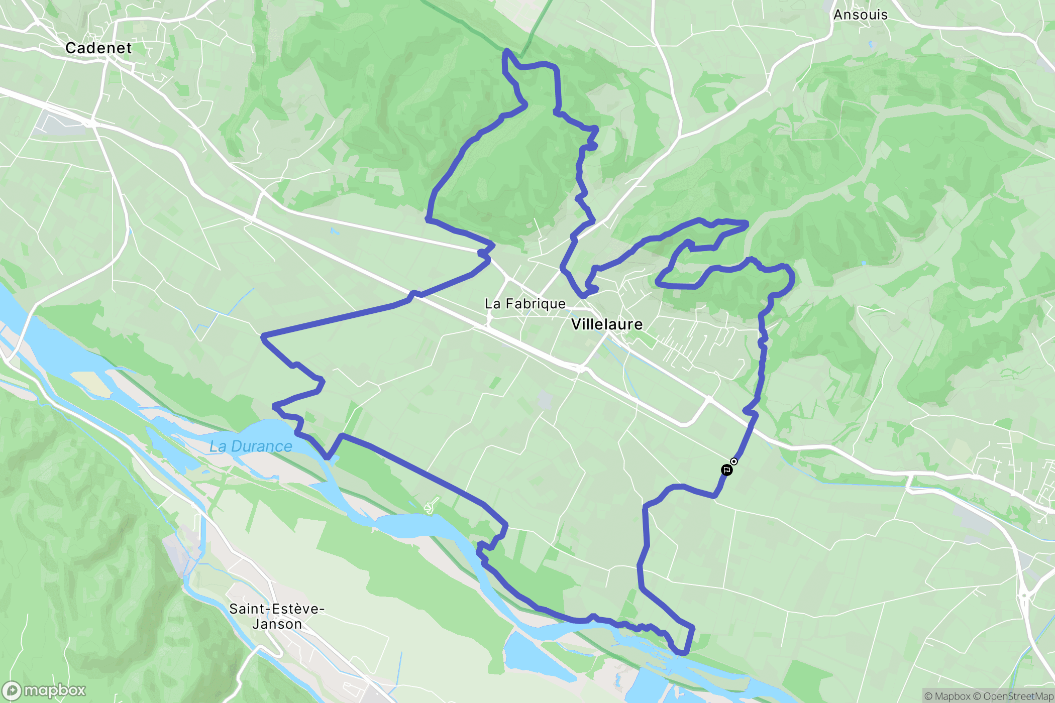 Pertuis : carte du parcours de randonnée - France