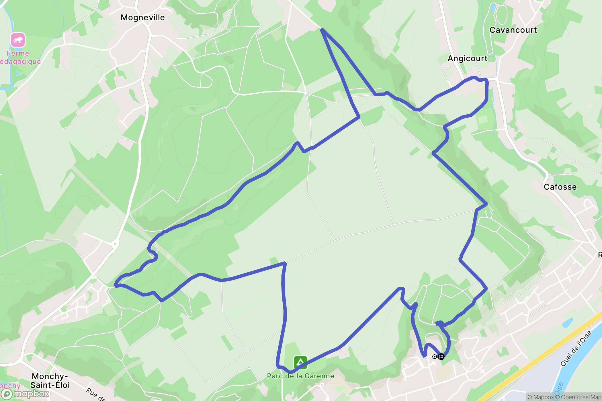 Villers-Saint-Paul : carte du parcours de randonnée - France
