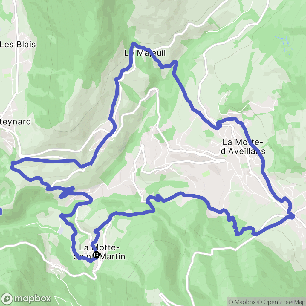 La Motte-Saint-Martin : carte du parcours de randonnée - France