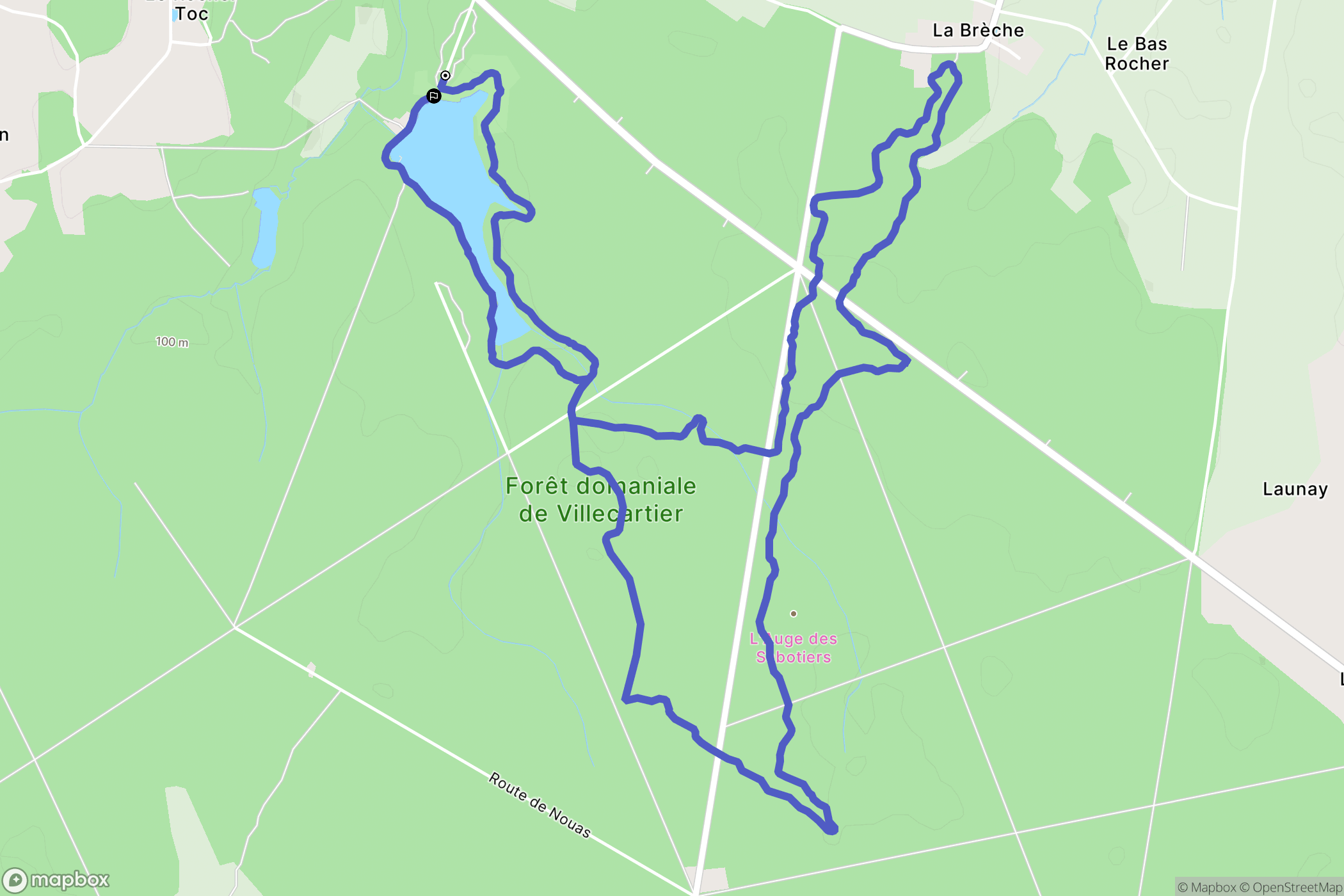 Bazouges-la-Pérouse : carte du parcours de randonnée - France