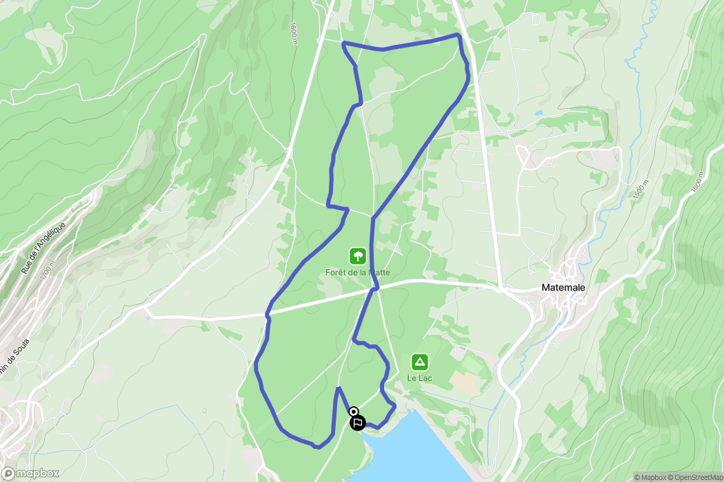 Matemale : carte du parcours de randonnée - France