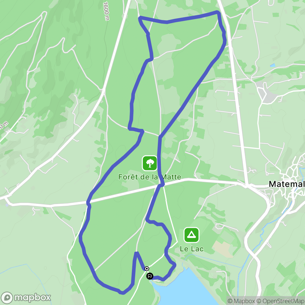 Matemale : carte du parcours de randonnée - France
