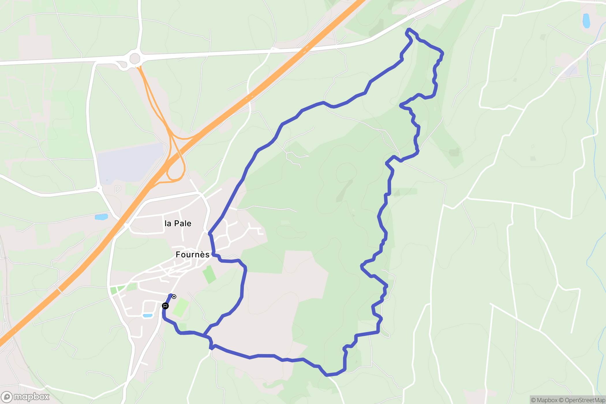 Fournes : carte du parcours de randonnée - France