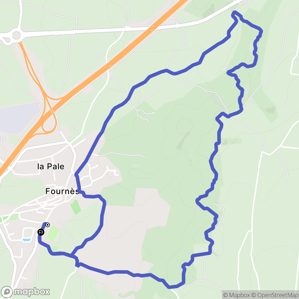 Fournes : carte du parcours de randonnée - France