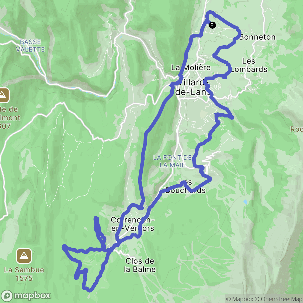 Villard-de-Lans : carte du parcours de randonnée - France
