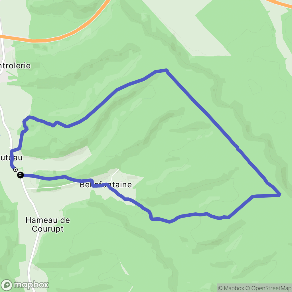 Futeau : carte du parcours de randonnée - France