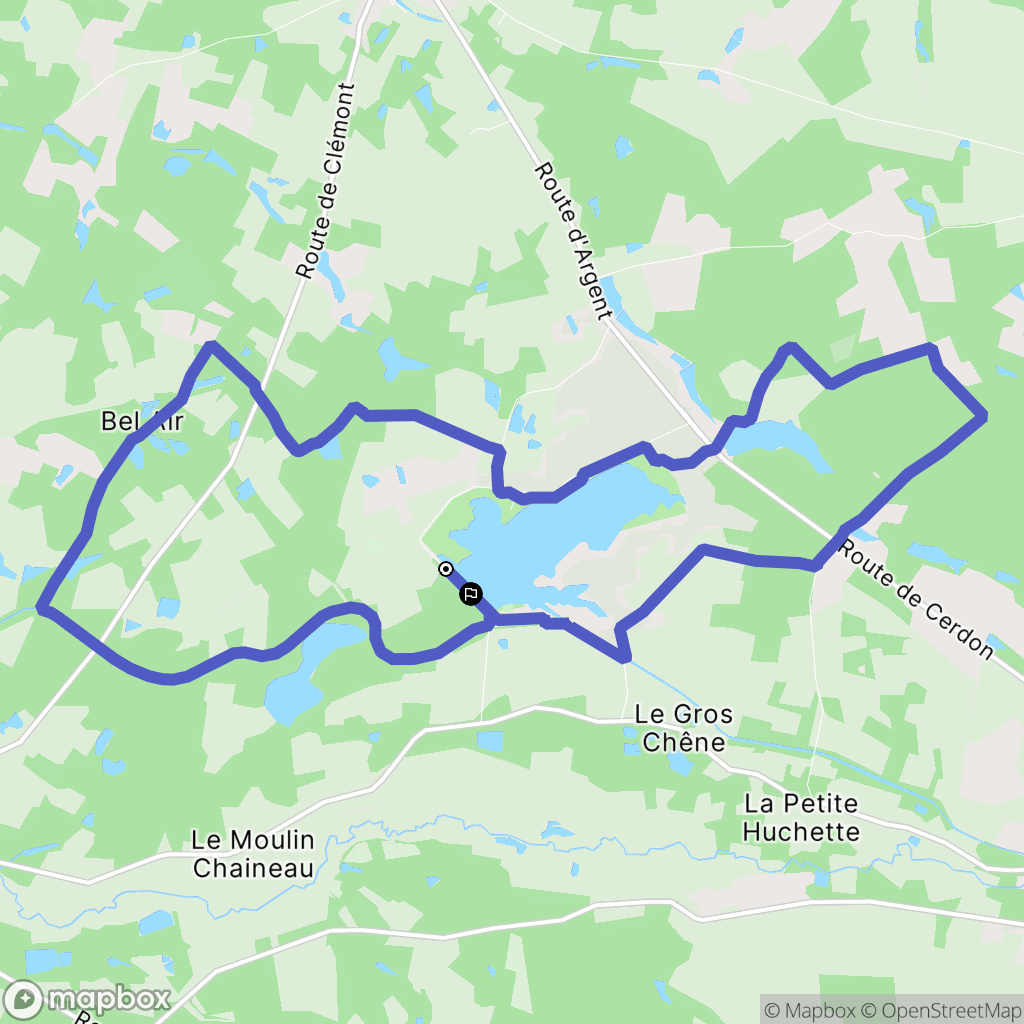 Cerdon : carte du parcours de randonnée - France