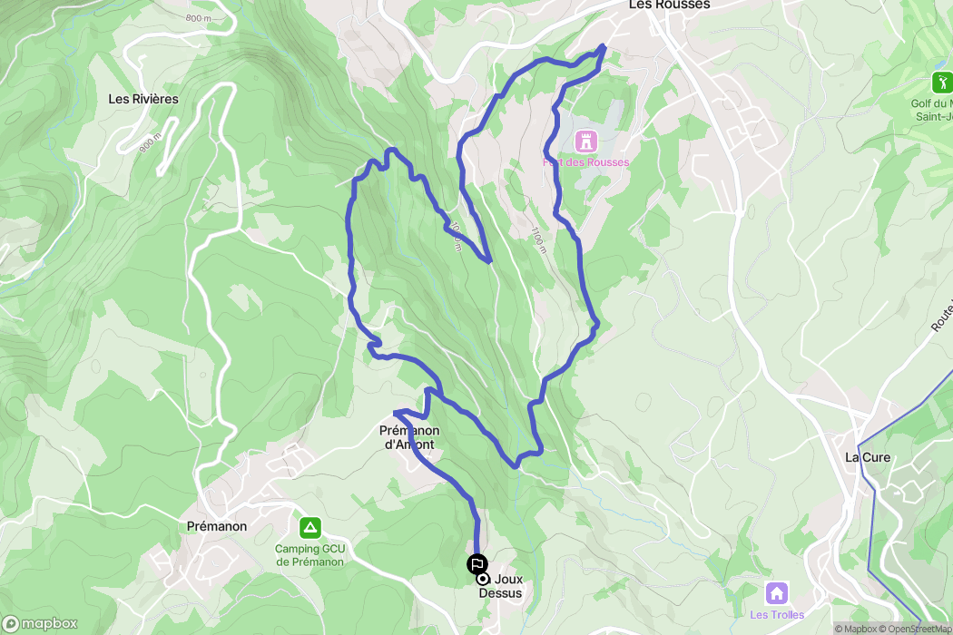 Prémanon : carte du parcours de randonnée - France