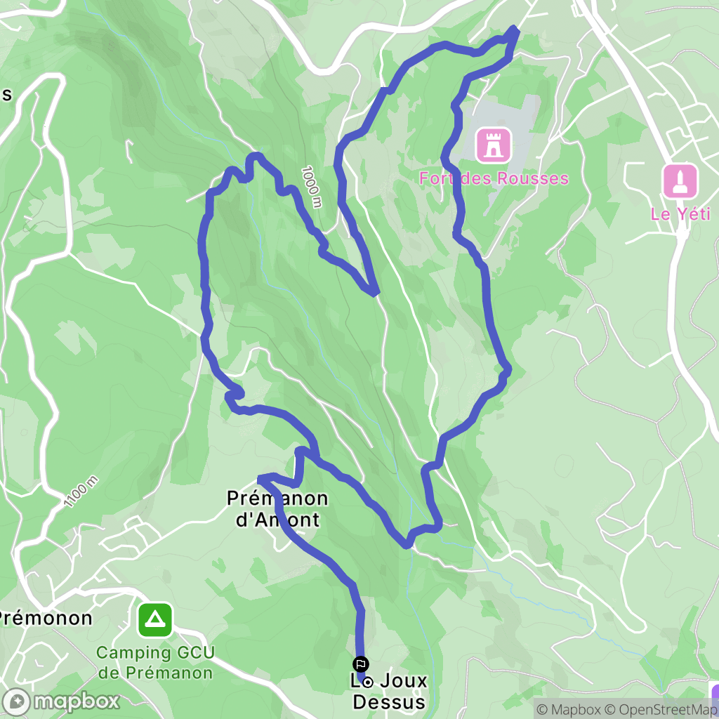Prémanon : carte du parcours de randonnée - France