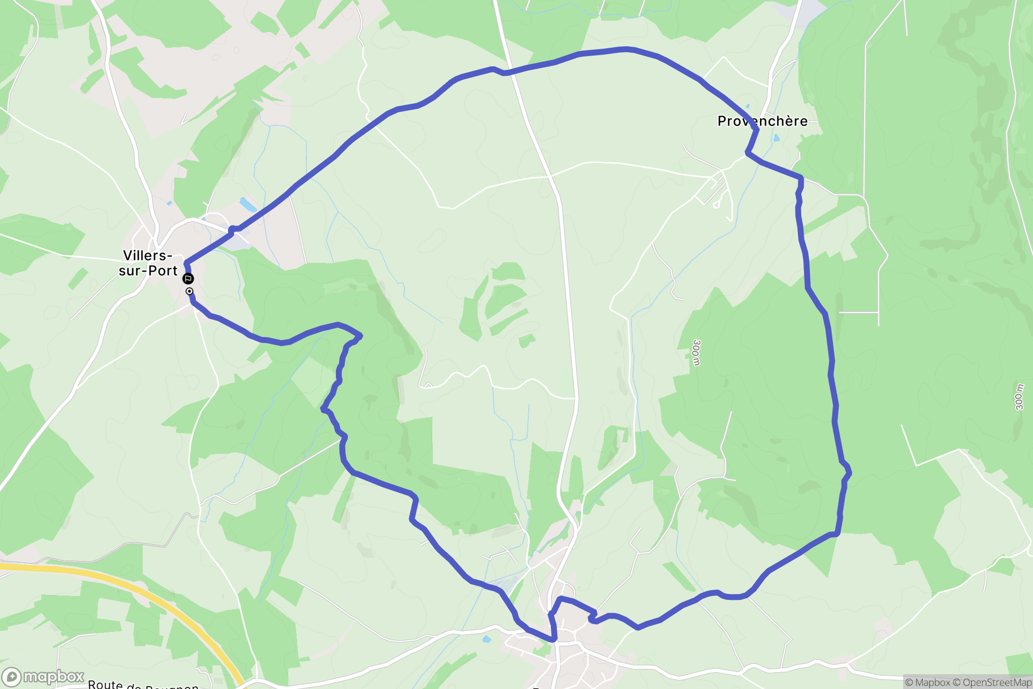 Villers-sur-Port : carte du parcours de randonnée - France
